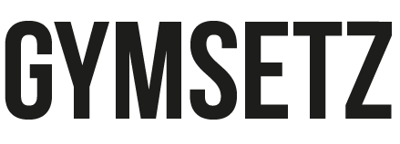 Gymsetz logo transparant, zwarte letters
